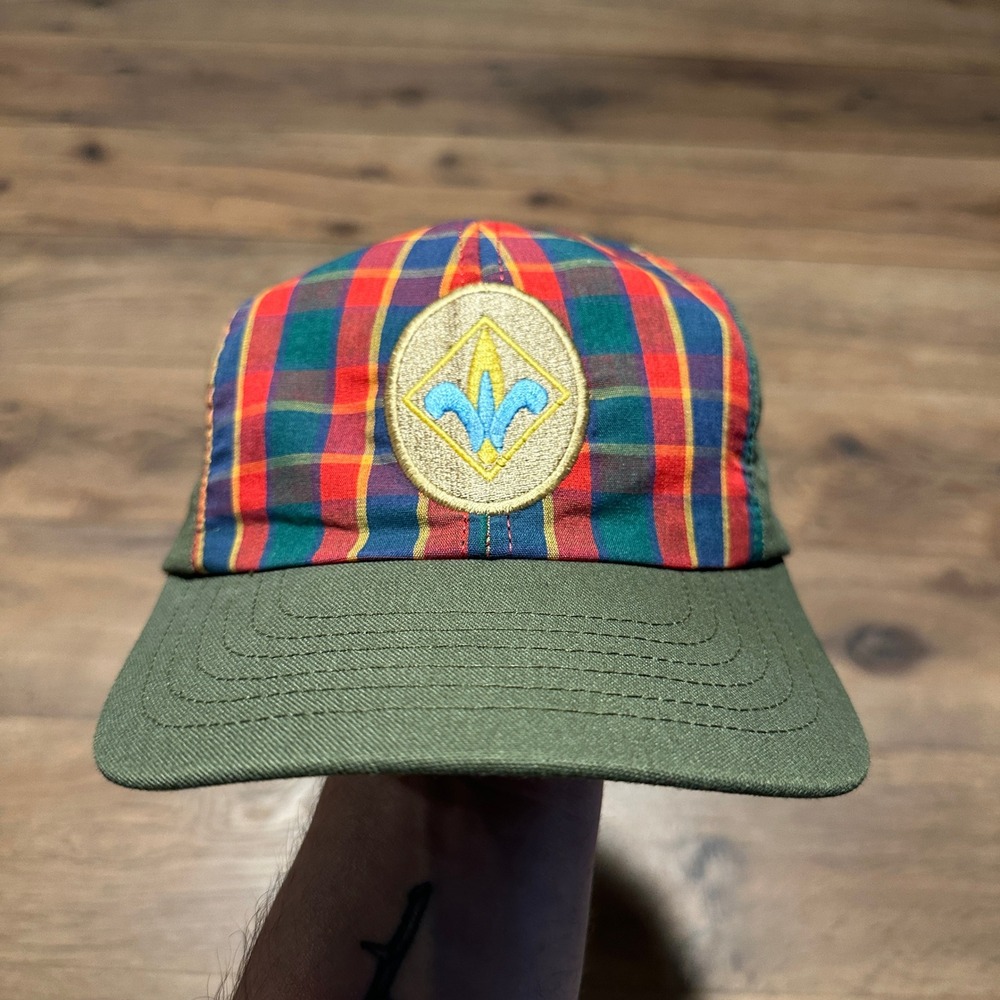 Boy Scouts of America Green Plaid Webelos Twill Snapback Hat Kids M/L